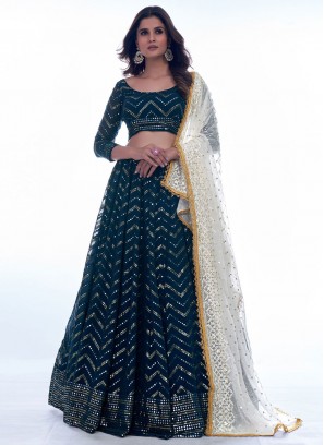 Absorbing Georgette A Line Lehenga Choli