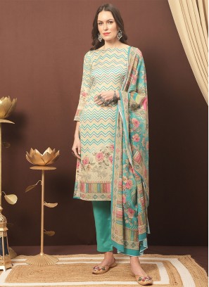 Absorbing Multi Colour Digital Print Cotton Trendy Salwar Suit