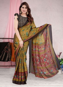 Absorbing Mustard Ceremonial Classic Saree