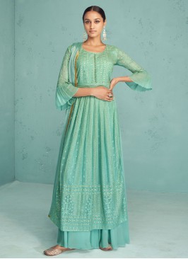 Absorbing Resham Ceremonial Readymade Salwar Suit