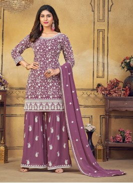 Absorbing Sequins Trendy Salwar Kameez