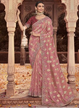 Absorbing Viscose Jacquard Work Contemporary Style Saree