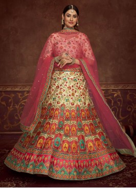 Adorable Beige Color Art Silk Lehenga Choli