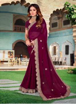 Adorable Embroidered Contemporary Saree