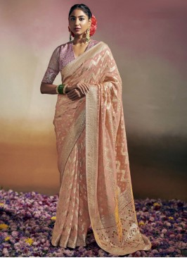 Adorable Faux Georgette Resham Contemporary Style Saree