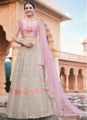 Adorable Satin Wedding A Line Lehenga Choli