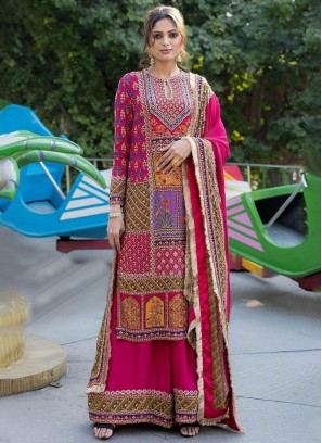 Adorning Pink Ceremonial Trendy Salwar Kameez