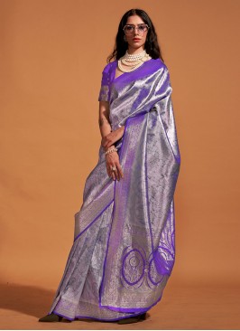 Adorning Purple Ceremonial Classic Saree