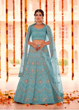 Adorning Turquoise Lehenga Choli