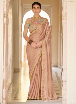 Aesthetic Beige Classic Designer Saree