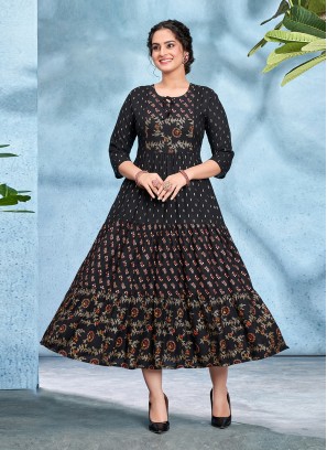 Aesthetic Black Designer Gown