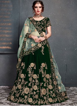 Aesthetic Zari Velvet Designer Lehenga Choli