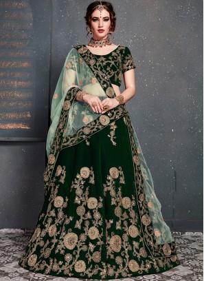 Aesthetic Zari Velvet Designer Lehenga Choli