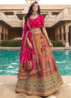Affectionate Embroidered Banarasi Silk Trendy Lehenga Choli