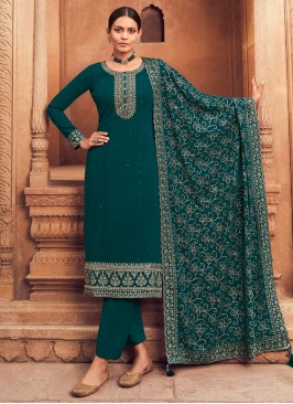 Affectionate Embroidered Georgette Salwar Kameez