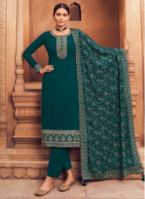 Affectionate Embroidered Georgette Salwar Kameez