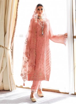 Affectionate Handwork Peach Salwar Suit 