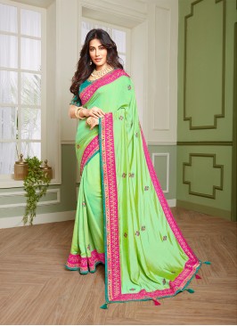 Alluring Green Color Indian Saree