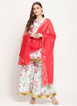 Alluring Multi Colour Crepe Silk Readymade Salwar Kameez