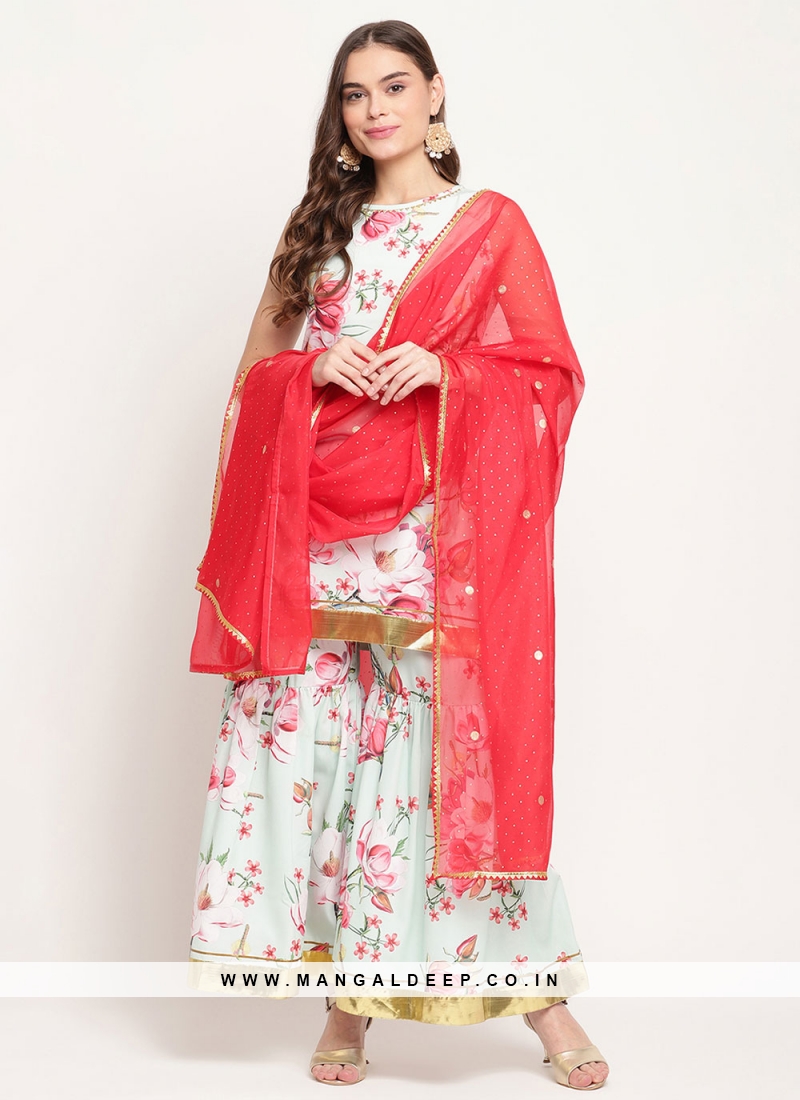 Alluring Multi Colour Crepe Silk Readymade Salwar Kameez