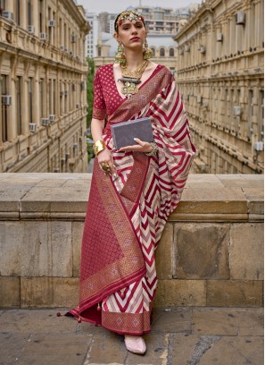 Alluring Multi Colour Fancy Silk Trendy Saree