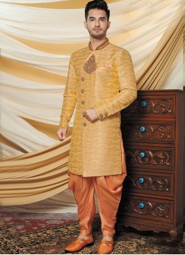 Alluring Mustard Indo Western Set