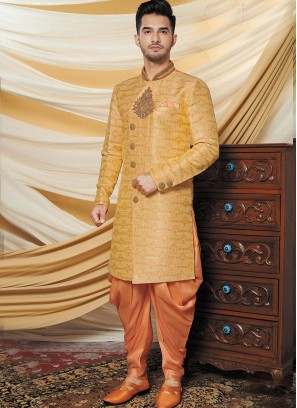 Alluring Mustard Indo Western Set