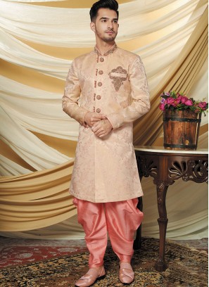 Alluring Pink Party Wear Indo western set