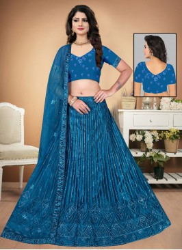 Alluring Teal Sangeet Designer Lehenga Choli