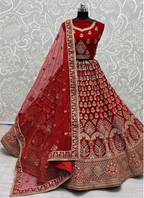 Alluring Zari A Line Lehenga Choli