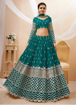 Alluring Zari Georgette Trendy Lehenga Choli