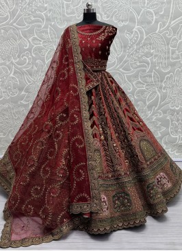 Amazing Diamond Velvet Trendy Lehenga Choli