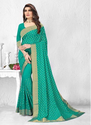 Amazing Green Color Silk Saree