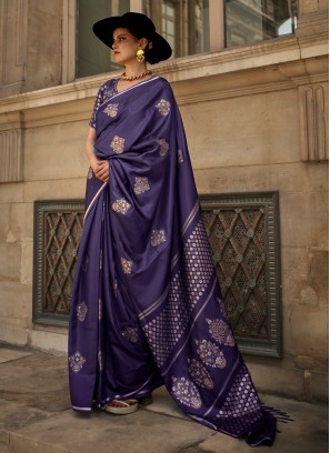 Amazing Satin Engagement Trendy Saree