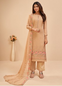 Amusing Embroidered Palazzo Salwar Suit
