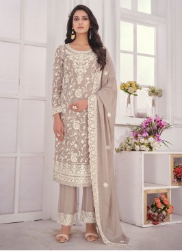 Angelic Beige Sangeet Straight Salwar Suit