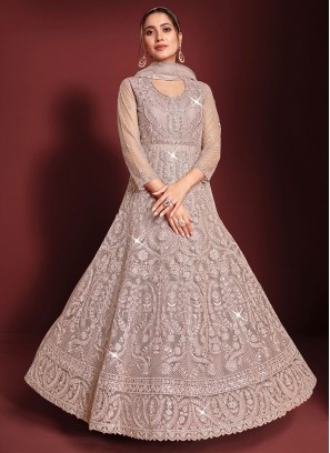 Angelic Net Anarkali Salwar Kameez