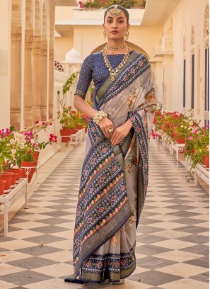 Angelic Printed Silk Trendy Saree