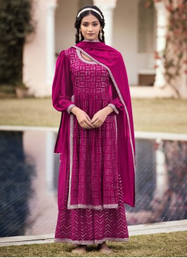 Angelic Rani Mehndi Palazzo Salwar Kameez