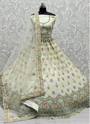 Angelic Sea Green Dori Work Net Trendy Lehenga Choli