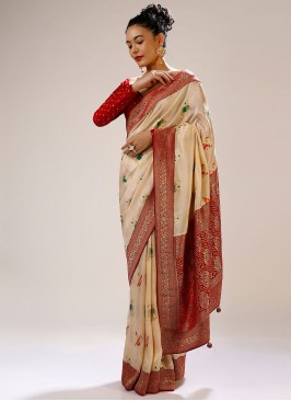 Appealing Art Banarasi Silk Contemporary Style Saree