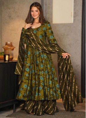 Appealing Digital Print Festival Readymade Salwar Kameez