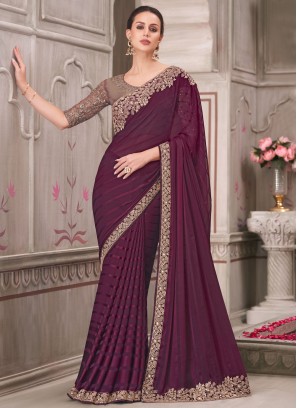 Appealing Embroidered Sangeet Contemporary Saree