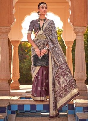 Appealing Multi Colour Kanchipuram Silk Saree