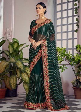 Appealing Sequins Saree