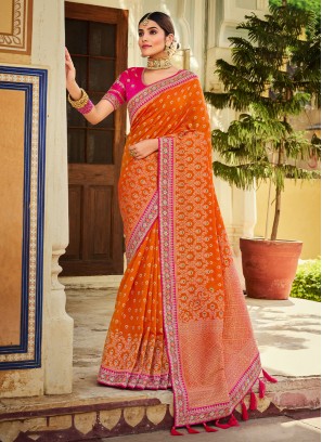 Appealing Weaving Banarasi Silk Contemporary Saree