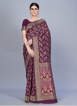 Appealing Woven Banarasi Silk Trendy Saree