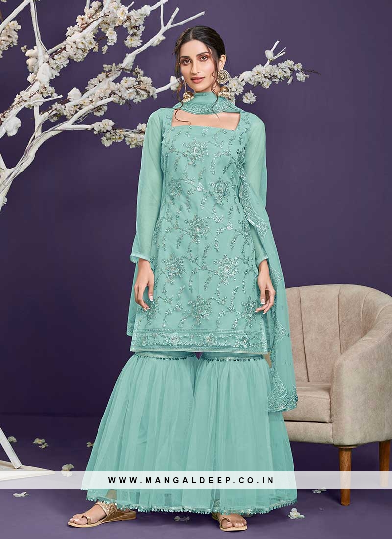 Buy Designer Sharara Dress | Gharara Suits Online USA | Empress – Tagged  