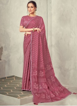 Aristocratic Fancy Mauve  Fancy Fabric Trendy Saree