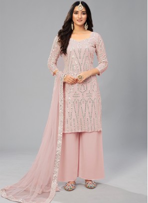 Aristocratic Georgette Ceremonial Designer Palazzo Salwar Suit